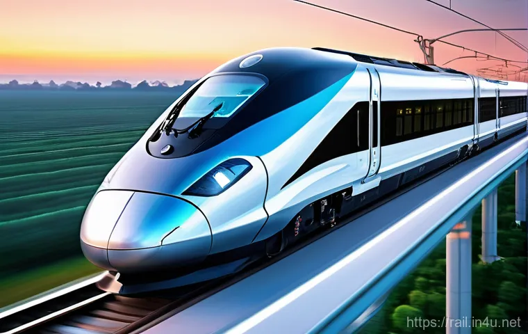 철도 유지보수 데이터 관리 - **Contrasting Railway Maintenance Eras:** A railway track at dusk, sharply divided down the middle. ...