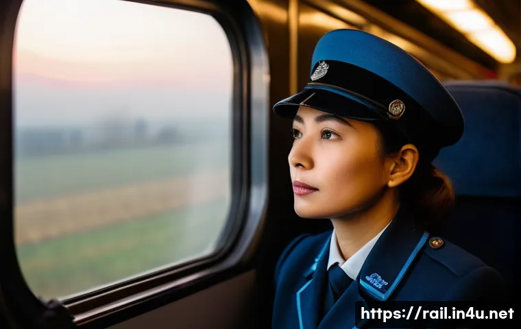 철도기사 업무 사례 공유 - **Prompt:** "A railway engineer, a woman in her late 30s with a kind face and focused expression, is...